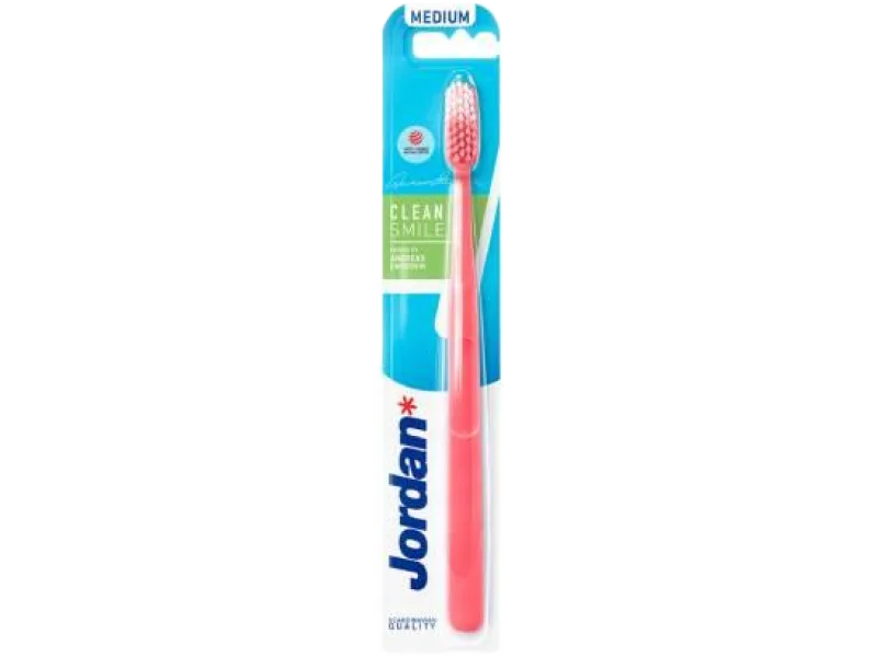 JORDAN Clean Smile Szczoteczka do zębów średnia, sprzęt medyczny, 1 szt.