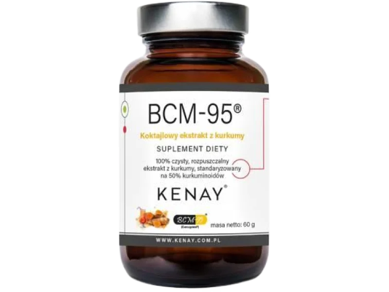 KENAY BCM-95 Ekstrakt z kurkumy, proszek, 500 mg, 60 g