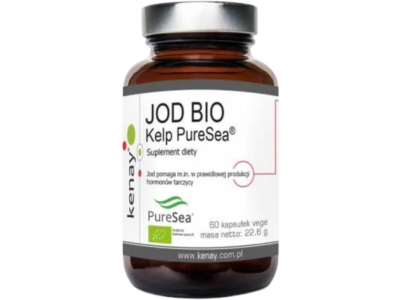 KENAY Jod BIO Kelp PureSea, kapsułki, 200 µg, 60 kaps.