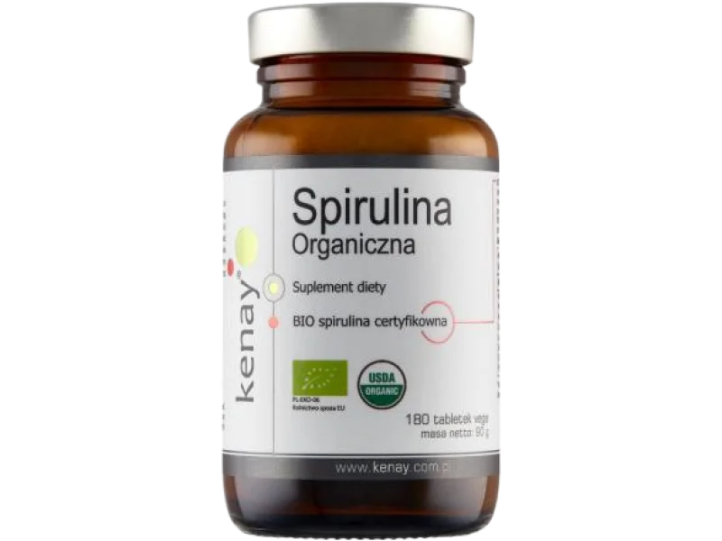 KENAY Organiczna Spirulina, tabletki, 500 mg, 180 tabl.