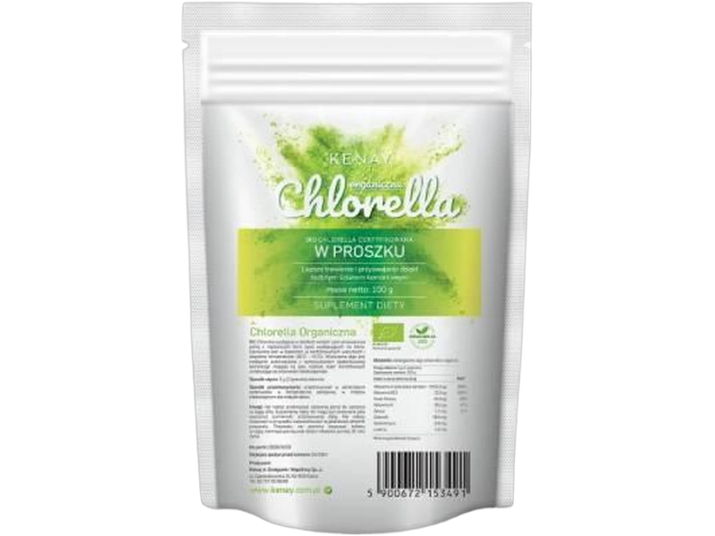 KenayAG Chlorella organiczna w proszku, proszek, 100 g