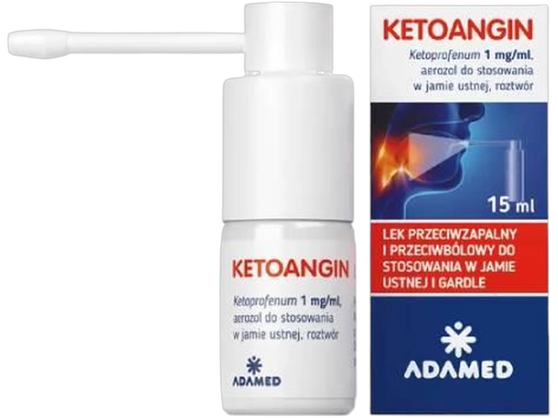 Adamed Ketoangin, aerozol do jamy ustnej, 1 mg/ml, 15 ml