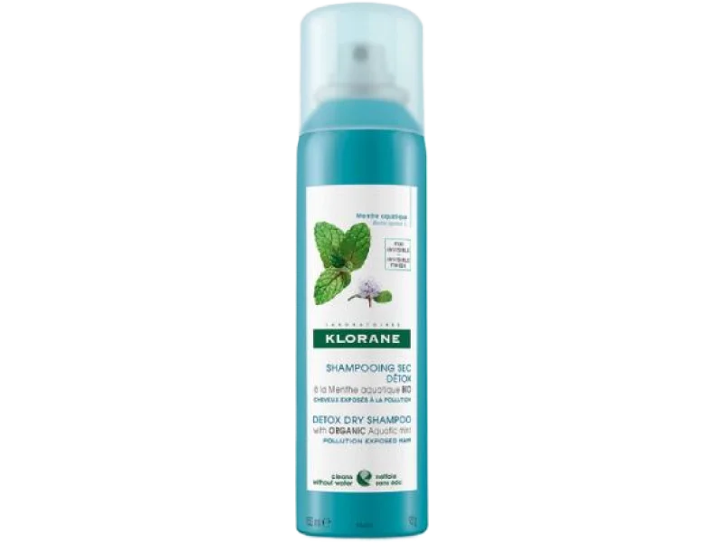 KLORANE Detoksykujący szampon suchy z organiczną miętą wodną/nadwodną, spray, 150 ml