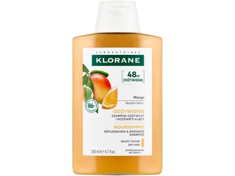 KLORANE Mango Szampon do włosów suchych, 200 ml