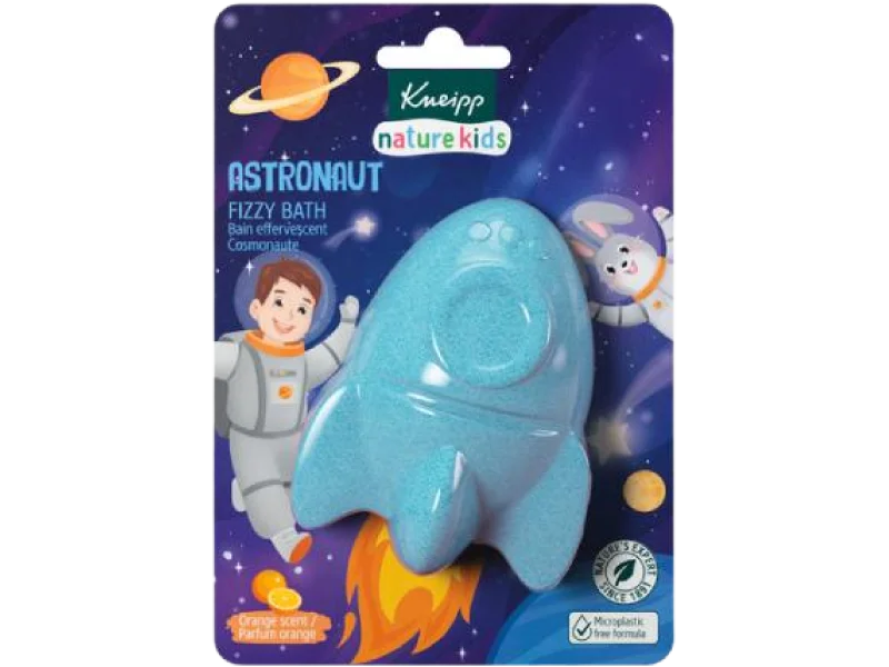 Kneipp nature kids Musująca figurka do kąpieli Astronauta Pomarańcza, kostka, 95 g