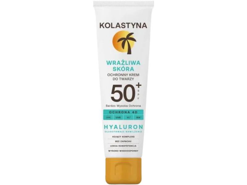 KOLASTYNA Ochronny krem do twarzy skóra wrażliwa SPF 50+, 50 ml