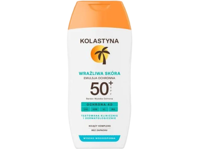 KOLASTYNA Wrażliwa skóra Emulsja ochronna SPF50+, emulsja na skórę, 150 ml
