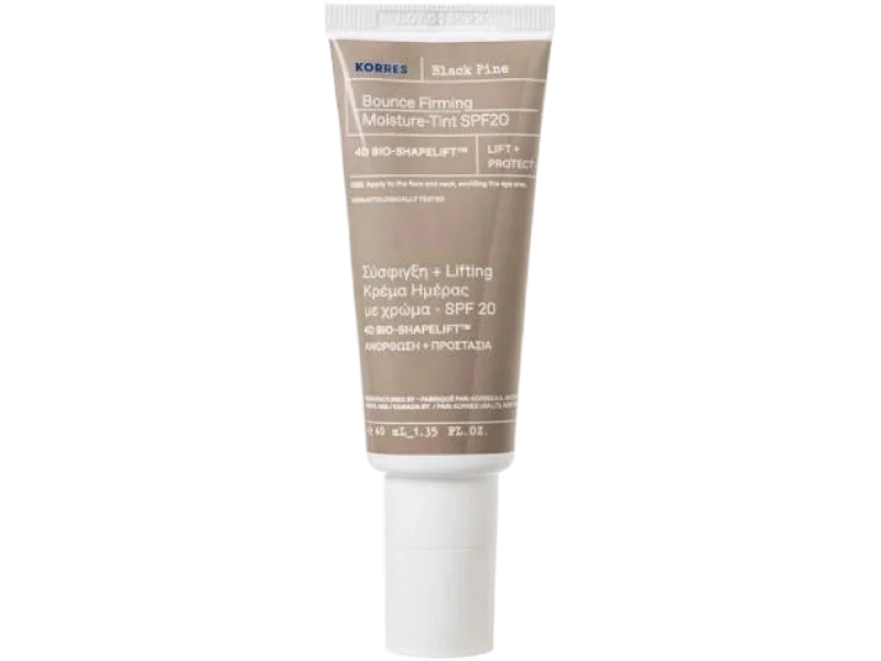 Korres Black Pine 4D Bio-ShapeLift Bounce Firming Moisture-Tint koloryzujący krem nawilżający na dzień SPF20, 40 ml