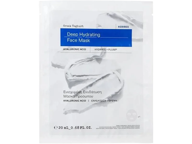 KORRES Greek Yoghurt Nawilżająca maska w płachcie, 20 ml