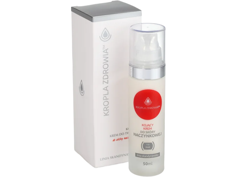 Kropla Zdrowia kojący krem do twarzy do skóry naczynkowej na noc, 50 ml