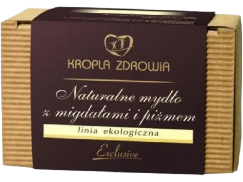 KROPLA ZDROWIA Naturalne mydło z migdałami i piżmem, 130 g