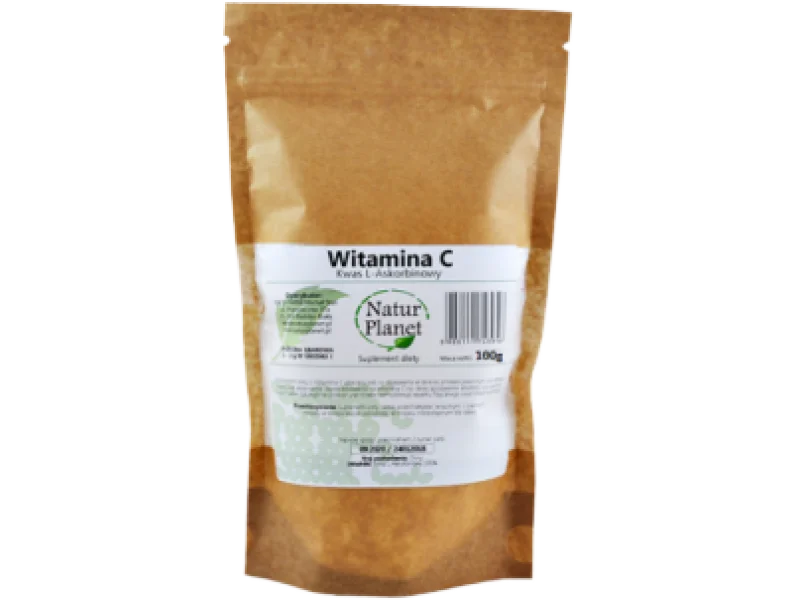 Kwas L-Askorbinowy (Witamina C) NaturPlanet, proszek, 1000 mg, 100 g
