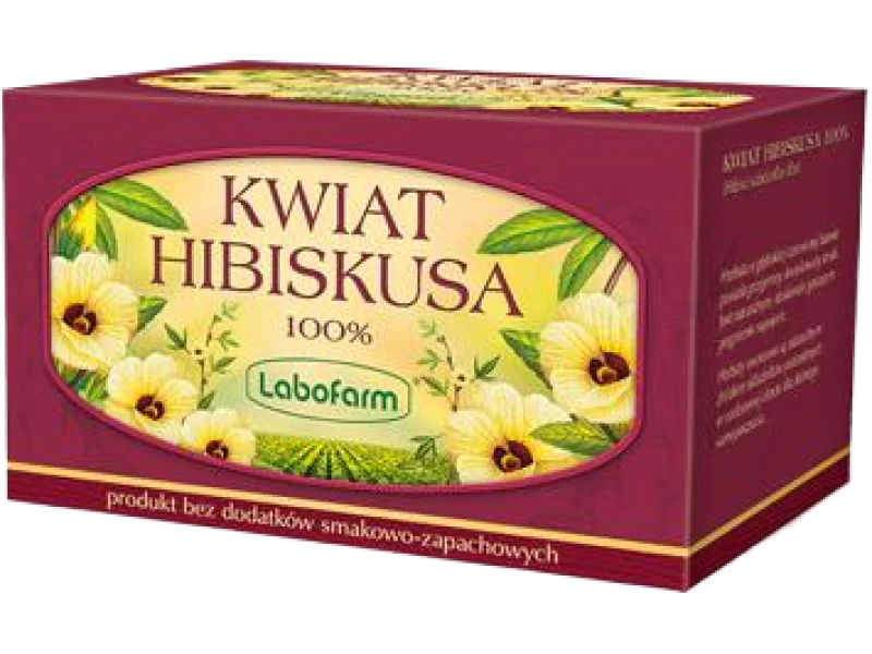 Kwiat hibiskusa, herbata ziołowa, 20 saszet.