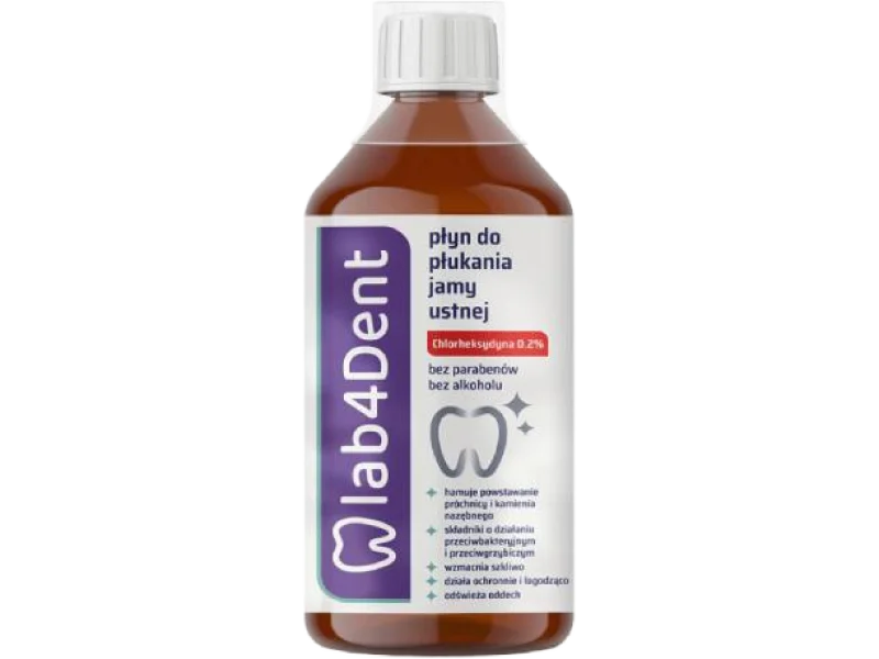 Lab4Dent płyn do płukania jamy ustnej, płyn do jamy ustnej, 300 ml
