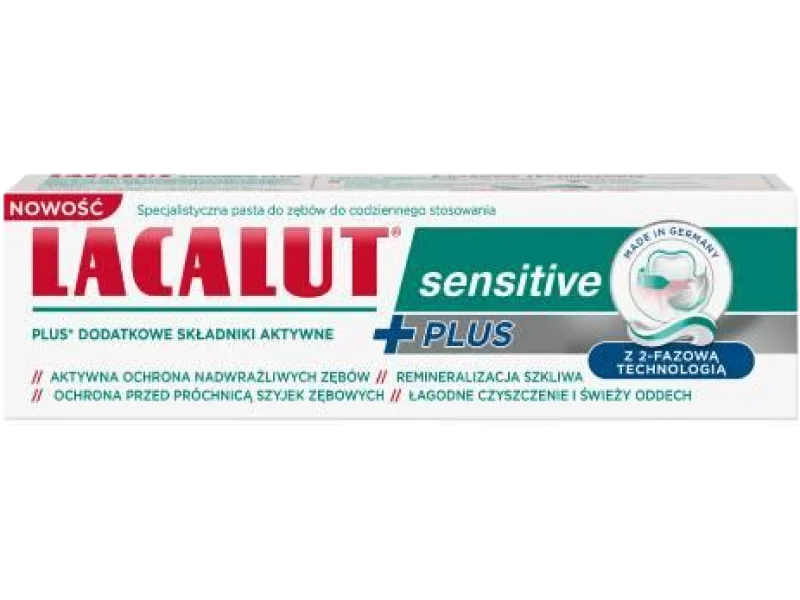 Lacalut Sensitive Plus Pasta do zębów wrażliwych, 75 ml
