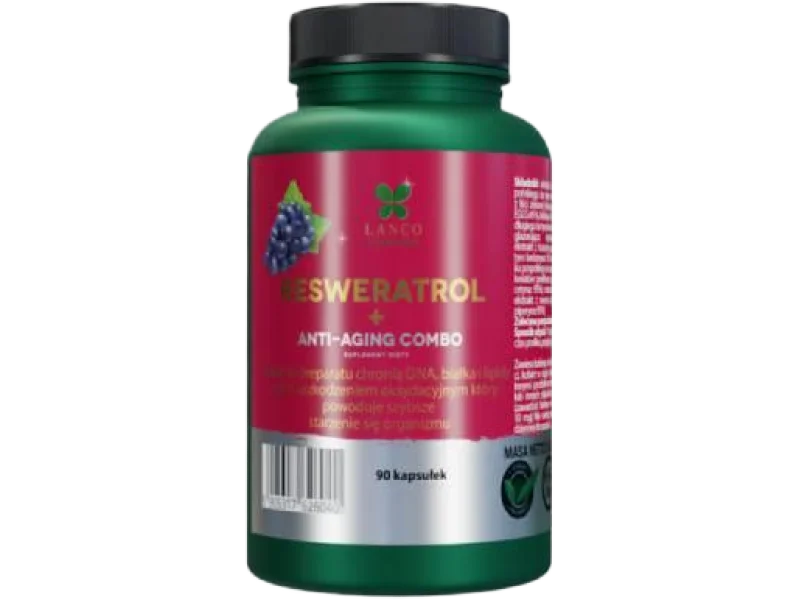 LANCO NUTRITIONS Resweratrol + Anti-Aging Combo, kapsułki, 90 kaps.