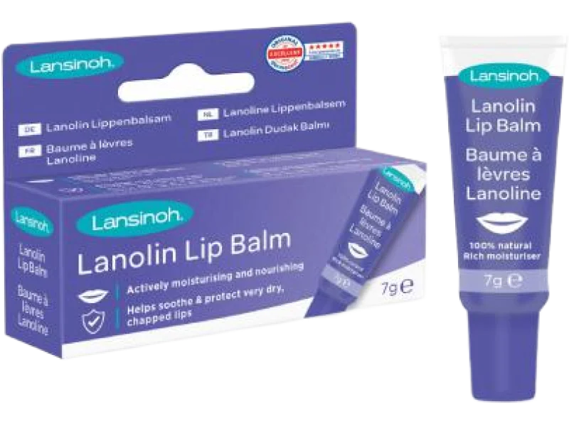 LANSINOH Balsam do ust z lanoliną, 100%, 7 g