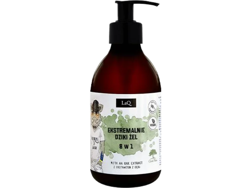 LaQ ekstremalnie dziki 8 w 1 z ekstraktem z dębu, żel, 300 ml