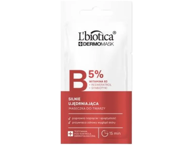 L’BIOTICA Dermomask Silnie ujędrniająca maska z witaminą B3, 8 ml