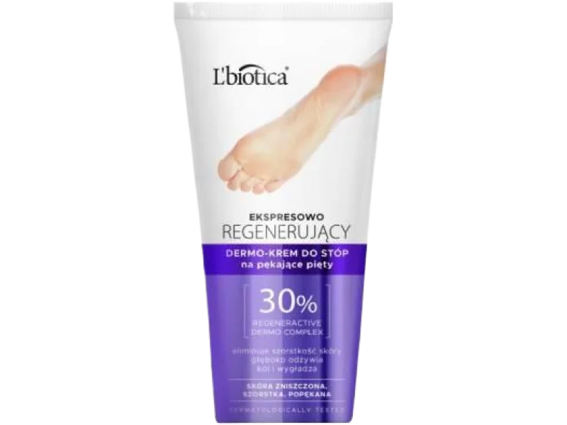 L’BIOTICA Ekspresowo regenerujący dermo-krem do stóp na pękające pięty, 100 ml