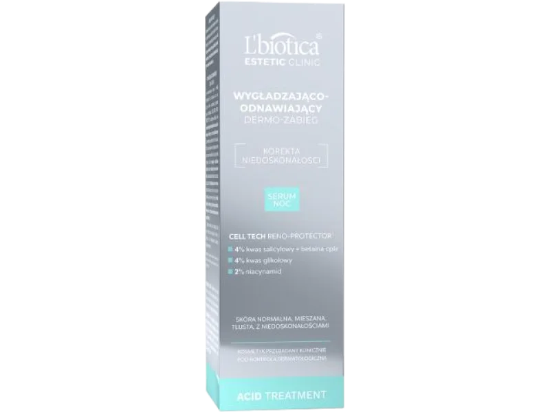 L’BIOTICA Estetic Clinic Acid Treatment Wygładzająco-odnawiające serum na noc, 30 ml