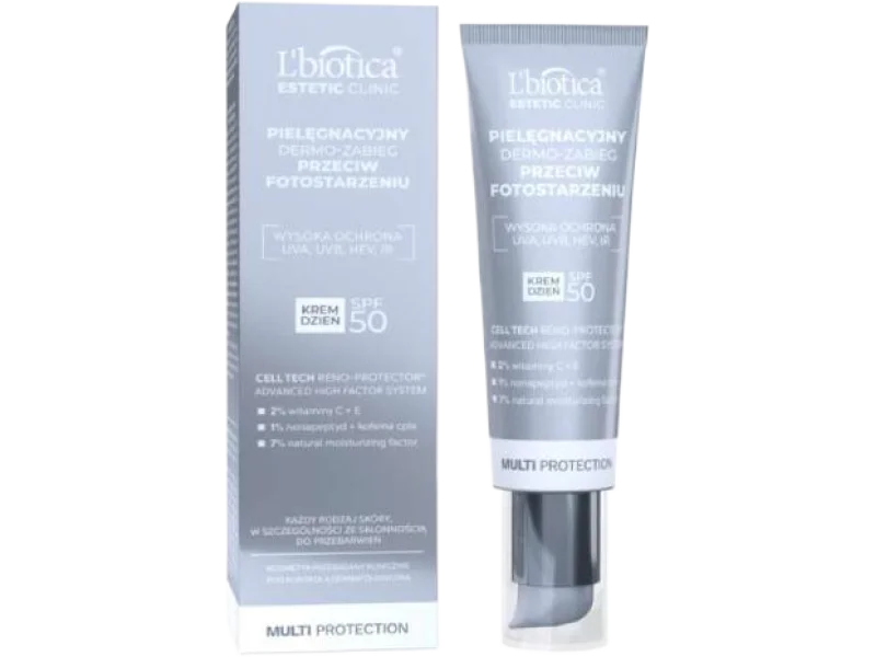 L’BIOTICA Estetic Clinic Multi Protection Pielęgnacyjny Dermo-Zabieg Krem dzień SPF50, 35 ml