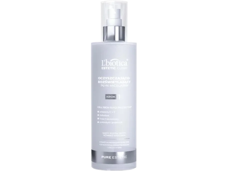 L’BIOTICA Estetic Clinic Pure Estetic Oczyszczająco-rozświetlający płyn micelarny, 200 ml