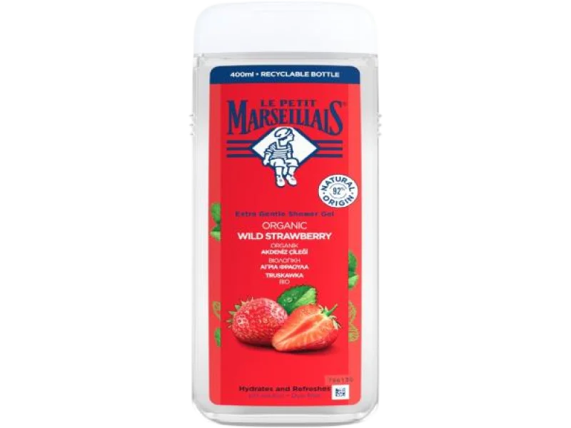LE PETIT MARSEILLAIS Delikatny żel pod prysznic Truskawka, 400 ml