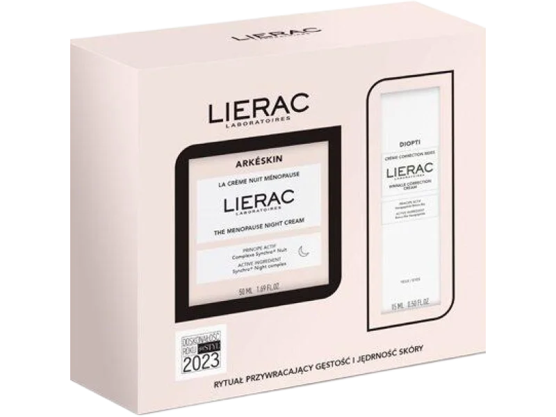 Lierac Zestaw Xmass Arkeskin Night Cream + Diopti Rides, krem, 50 + 15 ml