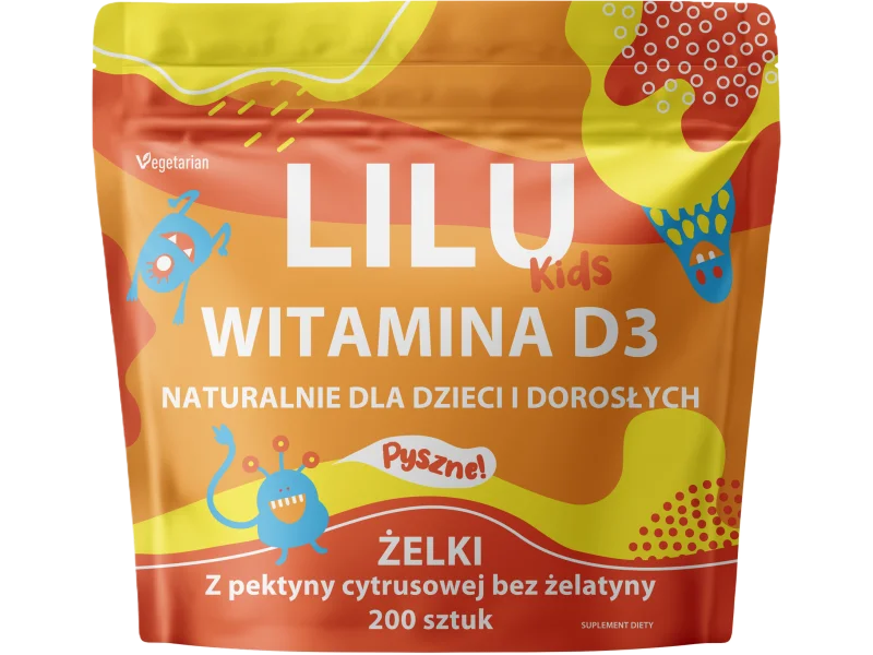 Lilu Kids witamina D3, żelki, 200 szt.