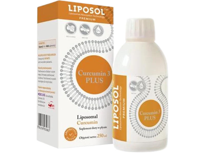 Liposol Curcumin 3 PLUS liposomalna kurkumina, płyn, 250 ml
