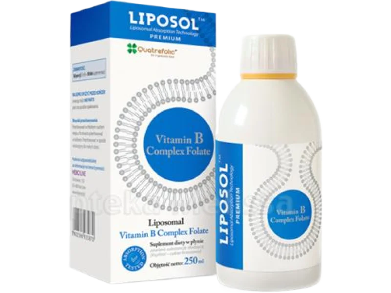 Liposol vitamin B complex folate, płyn, 250 ml