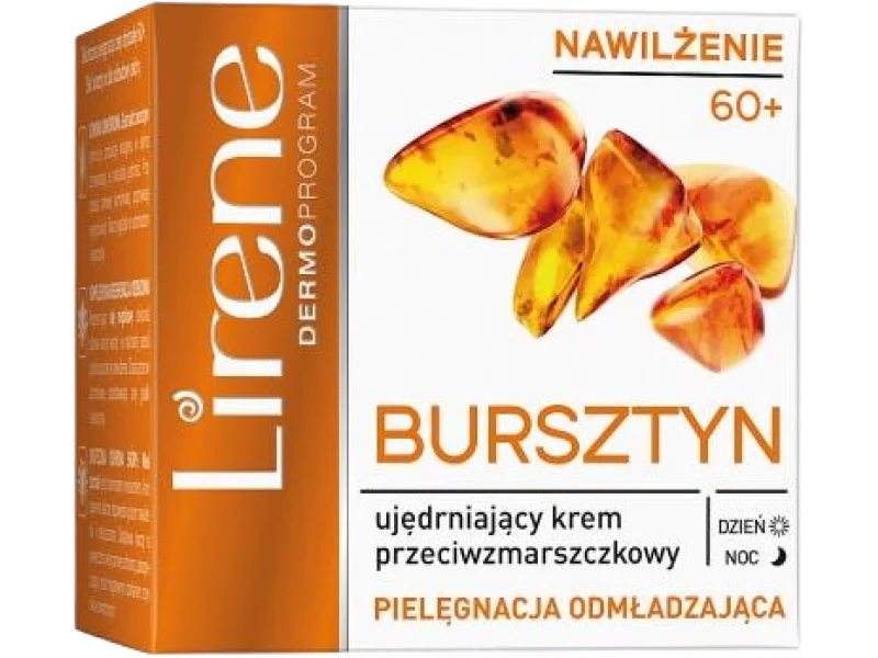Lirene Bursztyn 60+ ujędrniający przeciwzmarszczkowy dzień/noc, krem, 50 ml