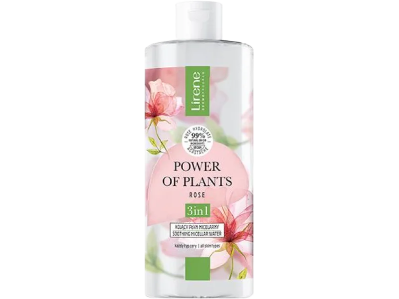Lirene Power of Plants róża kojący płyn micelarny 3w1, 400 ml