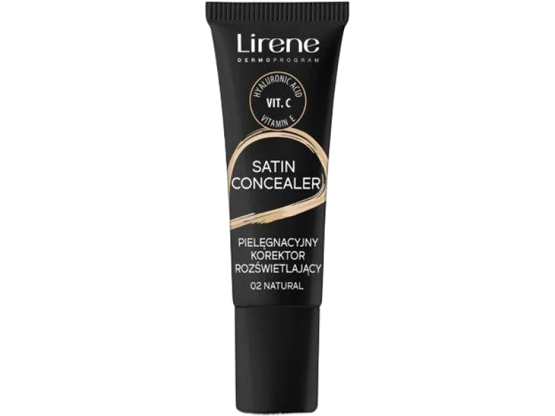 Lirene Satin Concealer pielęgnacyjny korektor rozjaśniający, 02 Natural, 10 ml