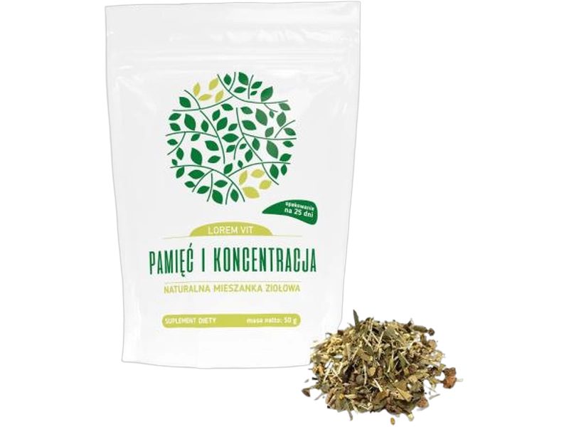 Lorem Vit pamięć i koncentracja, zioła do zaparzania, 50 g