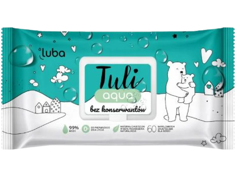 Luba Tuli Aqua Chusteczki nawilżane, 60 szt.
