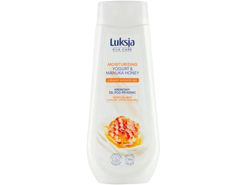 Luksja Silk Care kremowy żel pod prysznic jogurt i miód manuka, żel na skórę, 500 ml