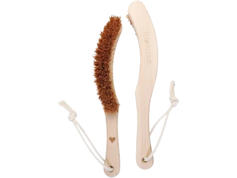 LULLALOVE Ostra szczotka na rączce do ciała, kokos, szczoteczka, szt.