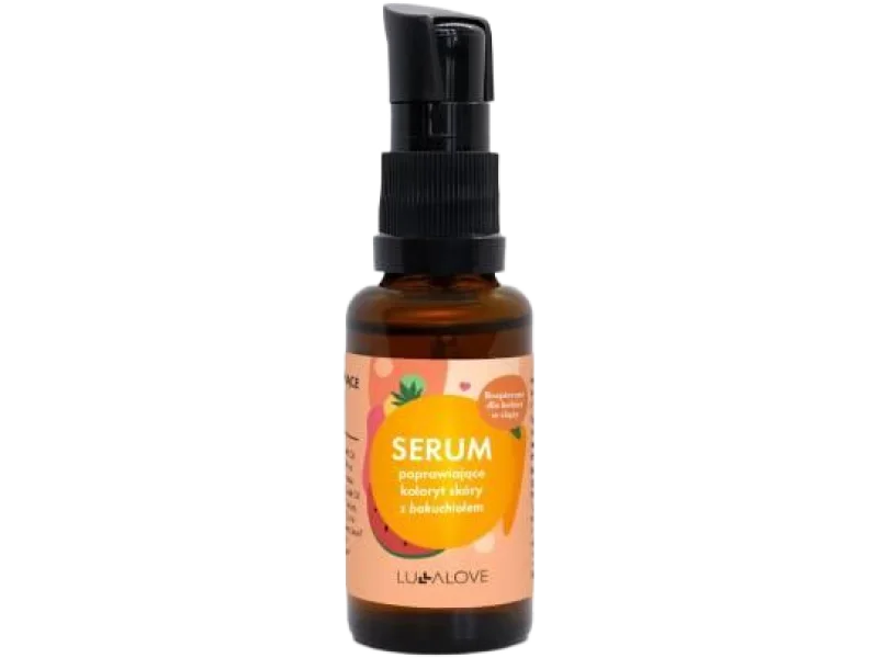 LULLALOVE Serum do twarzy poprawiające koloryt skóry z bakuchiolem, 30 ml