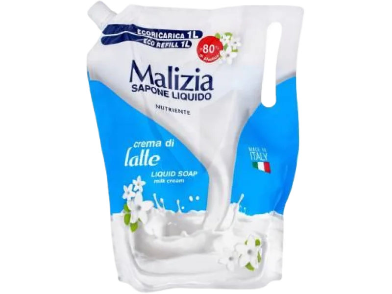 Malizia Mydło w płynie Cream di Latte Mleczna pianka, 1000 ml