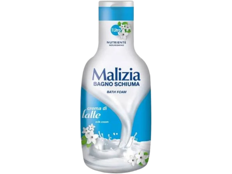 Malizia Płyn do kąpieli Cream di Latte Mleczna pianka, 1000 ml