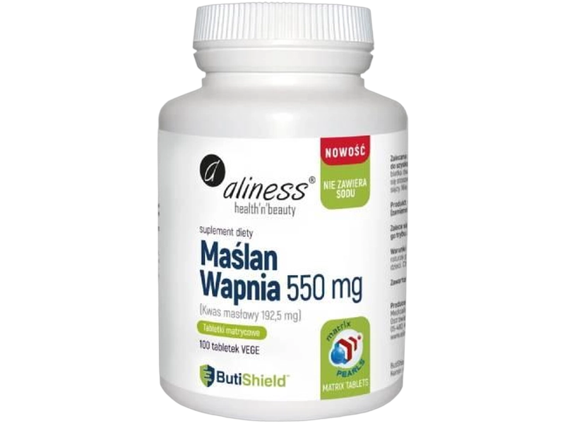 Aliness Maślan wapnia bez sodu, tabletki, 100 tabl.