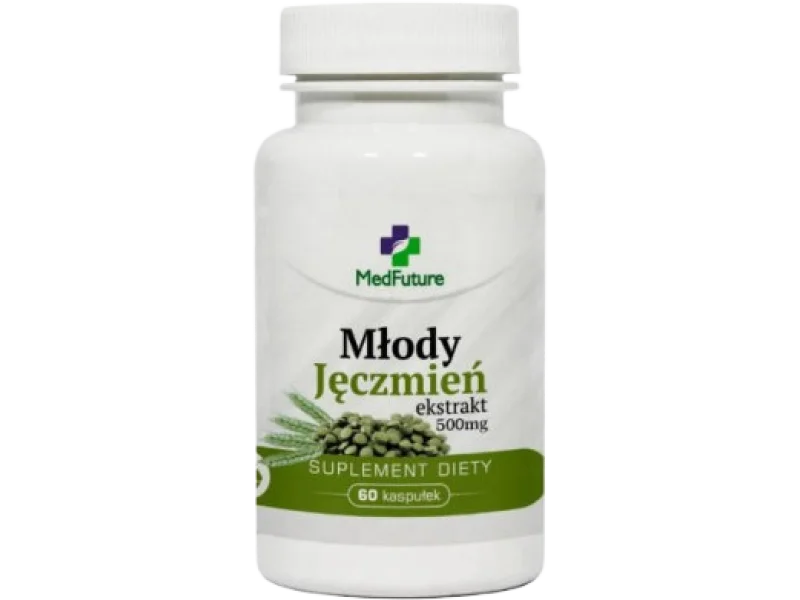 MedFuture Młody Jęczmień ekstrakt, kapsułki, 500 mg, 60 kaps.