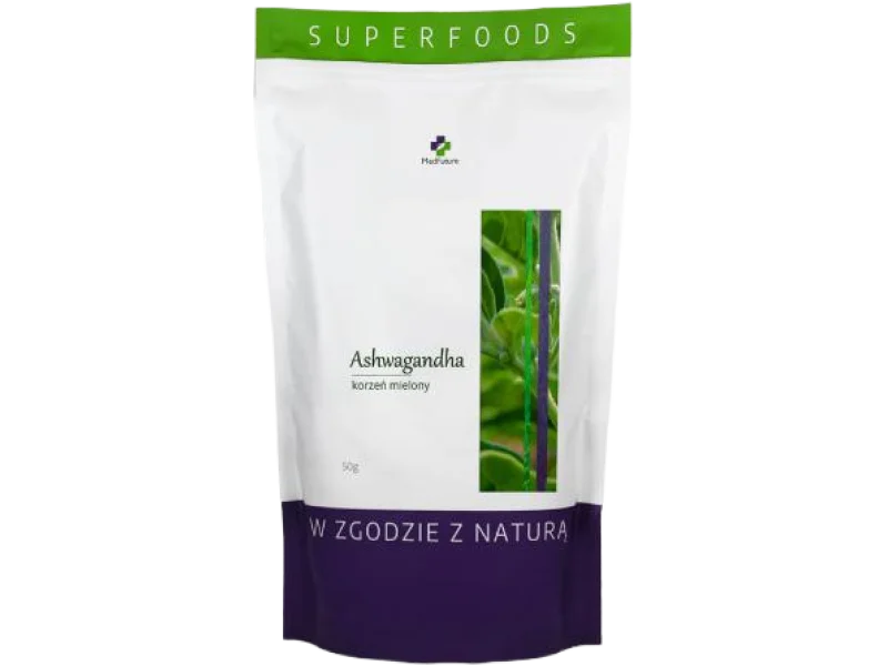 MedFuture Super Food Ashwagandha korzeń mielony, proszek, 50 g