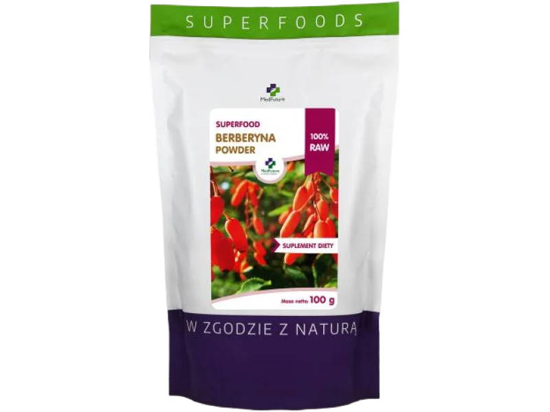 MedFuture Super Food Berberyna Powder, proszek, 25 mg, 100 g