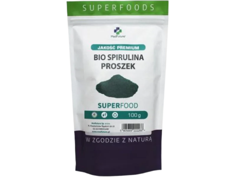 MedFuture Super Food Bio Spirulina, proszek, 100 g