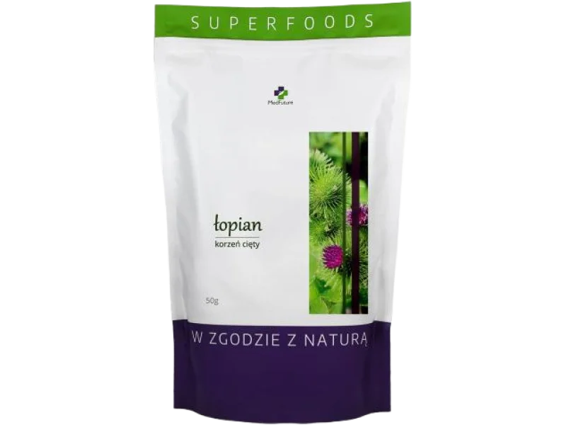 MedFuture Super Food Łopian korzeń cięty, zioła do zaparzania, 50 g