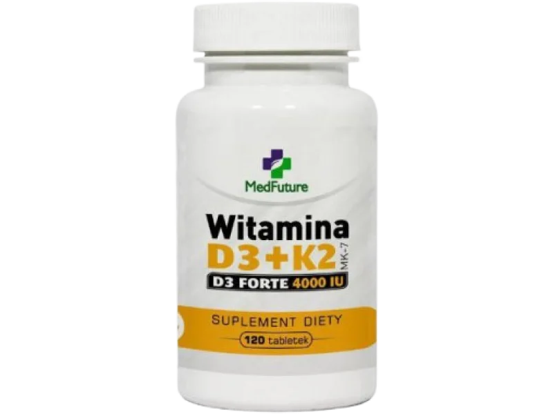 MedFuture Witamina D3+K2 MK-7 Forte 4000IU, tabletki, 120 tabl.