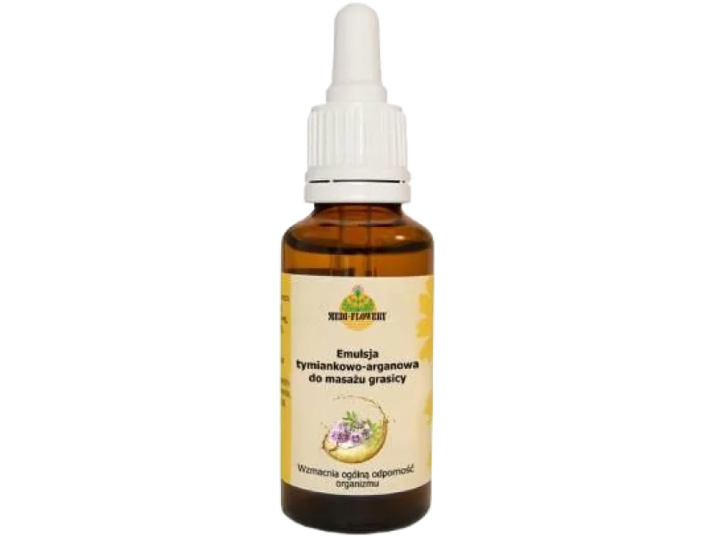 MEDI-FLOWERY Emulsja tymiankowo – arganowa do masażu grasicy, emulsja na skórę, 30 ml